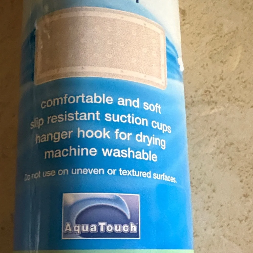 Blue Cushioned Bath Mat